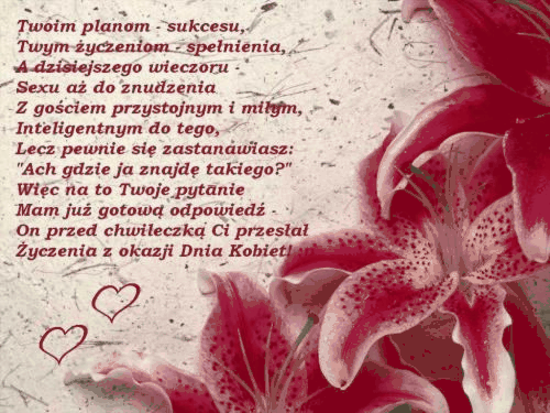 Długie piękne życzenia na dzień kobiet
